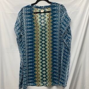 O’Neill Blue Print Boho Beach Tunic Coverup